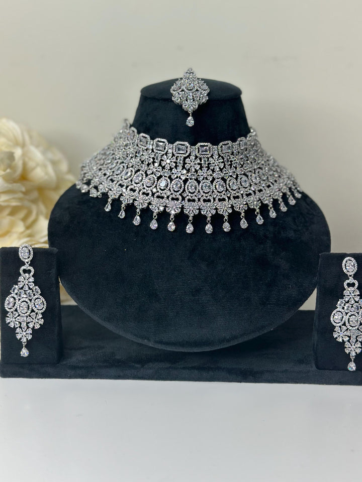 Jan CZ White Necklace ADset012