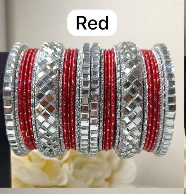 Izhaar Mirror Work Bangles Set