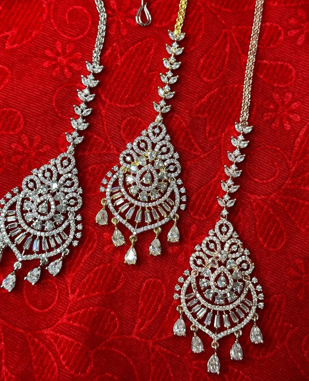 Izhaar Noor AD Wedding Jewelry Maang Tikka