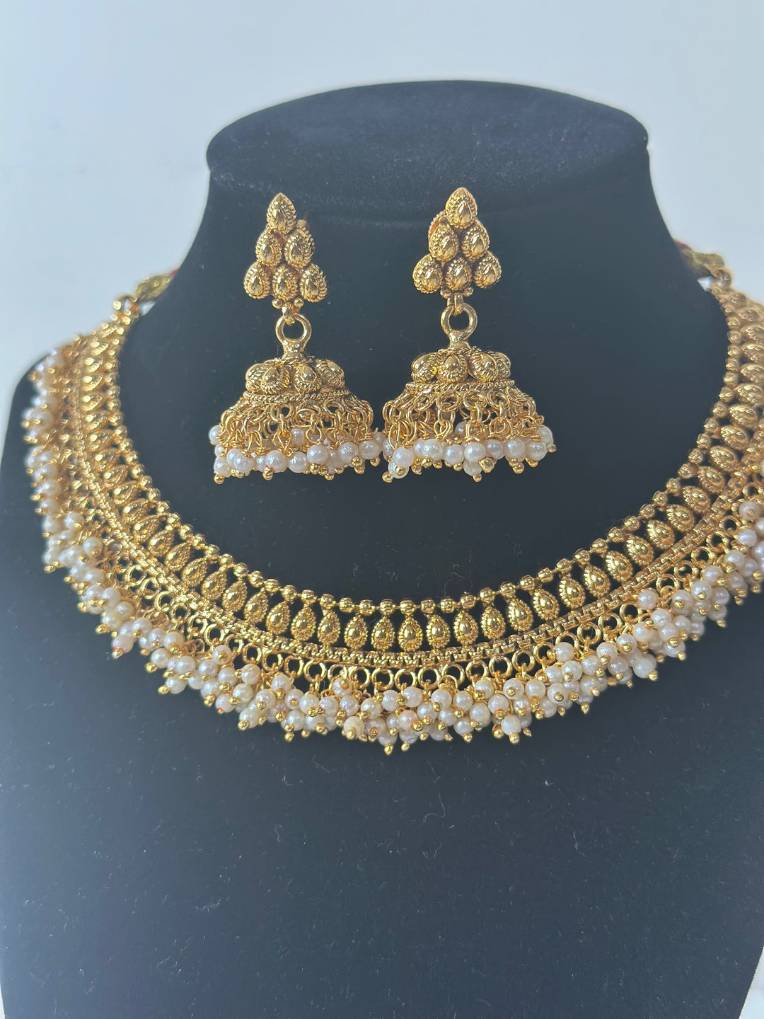 Indian Ethnic Gold Plated Jewelry Necklace Set Mehar Collection