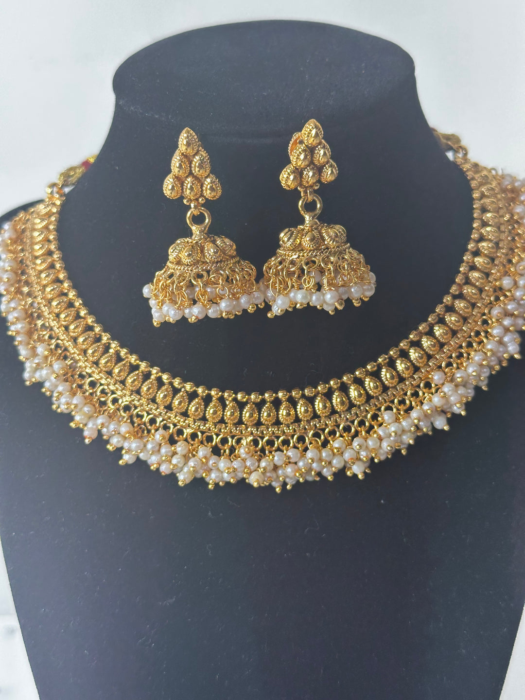 Indian Ethnic Gold Plated Jewelry Necklace Set Mehar Collection