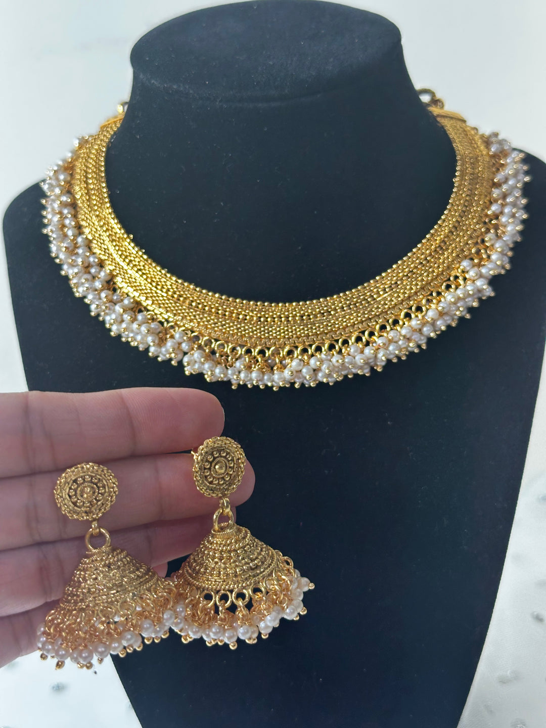 Indian Ethnic Gold Plated Necklace Set Mehar Collection