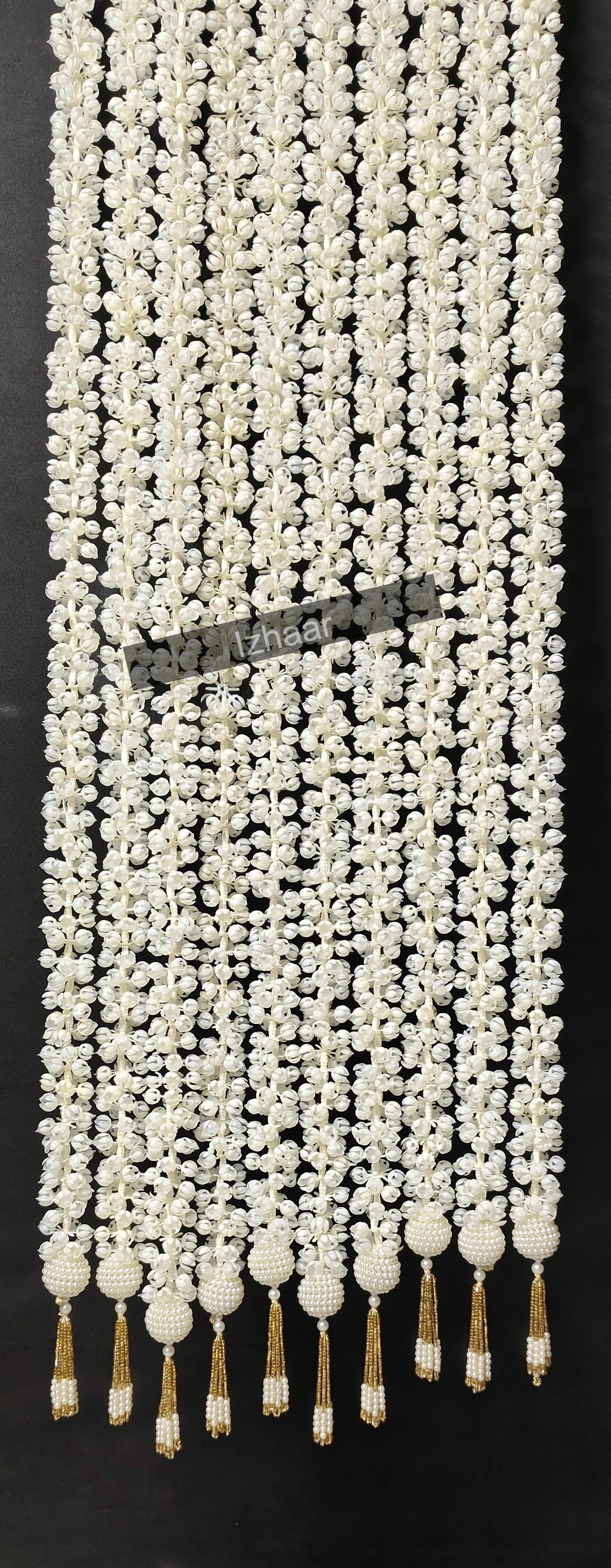 Mogra Flower Garland  with Latkan (Pack of 5 Strings)