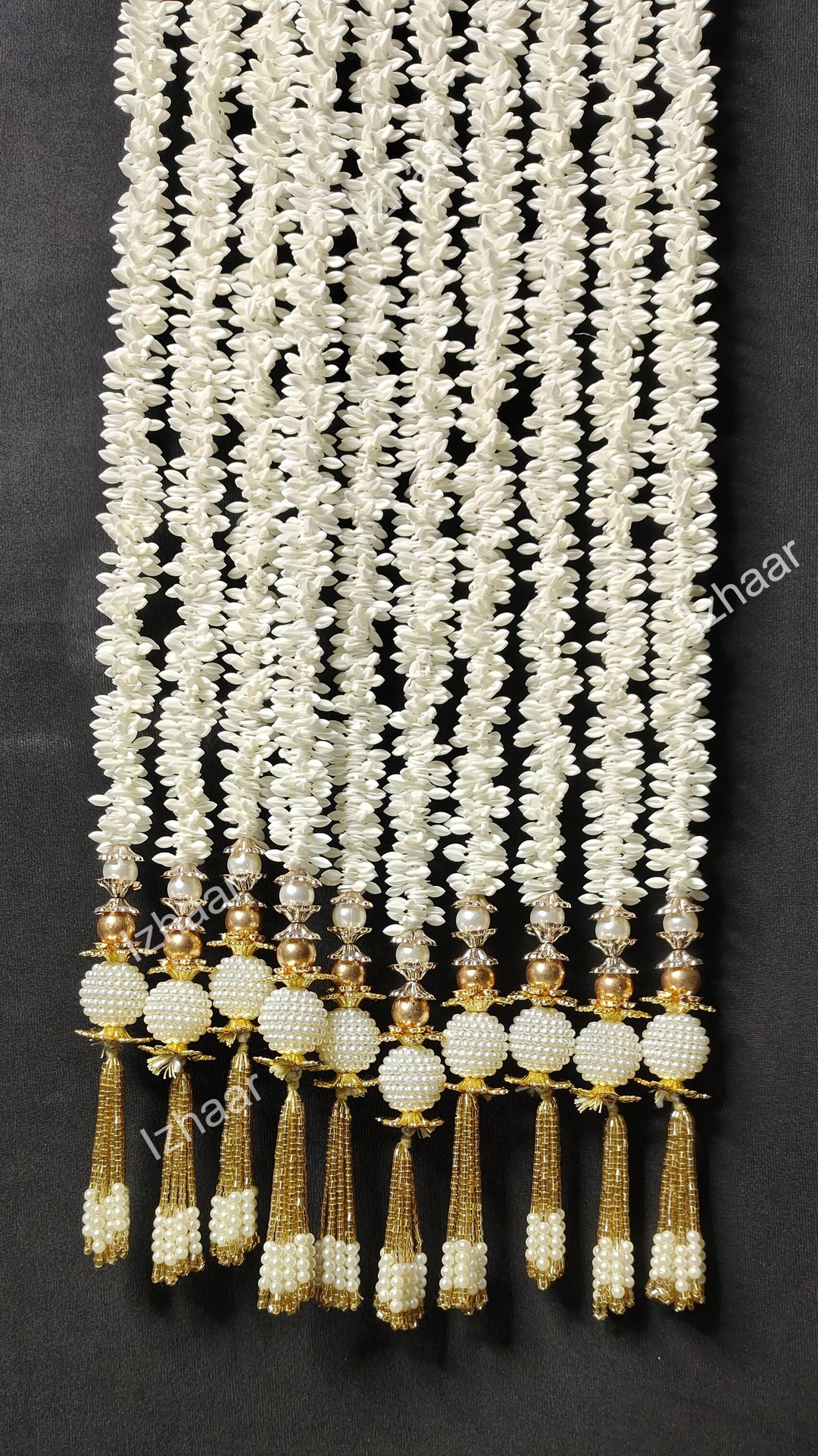 Elaichi Flower Garland With Latkan ( Pack of 5 Strings)