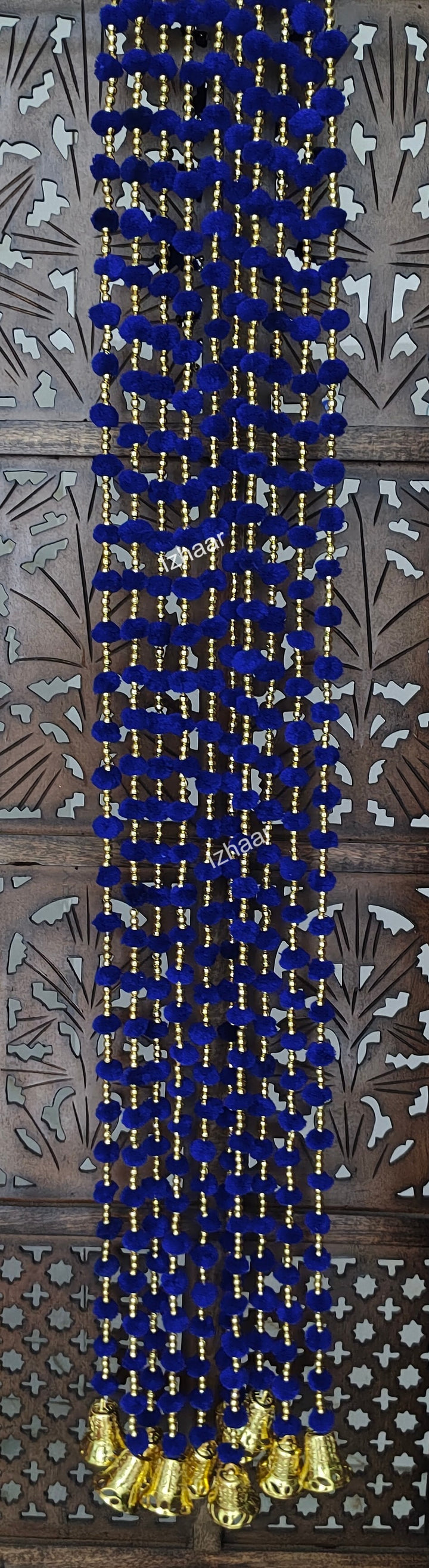 Pompon Garland With Beads ( Pack of 5 Strings)