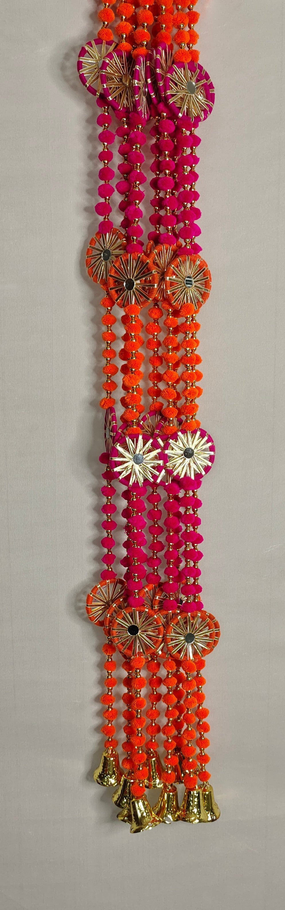 Pom Pom Garland With Chakri (Pack of 5 Strings)