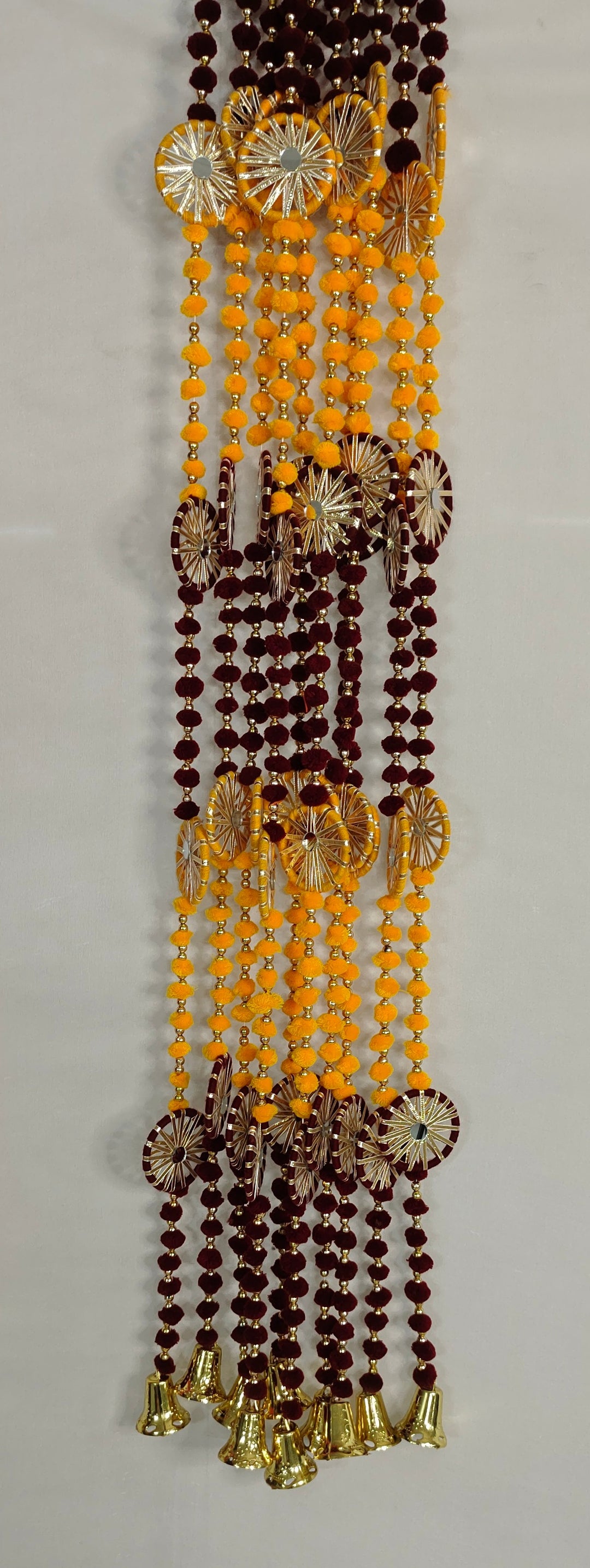 Pom Pom Garland With Chakri (Pack of 5 Strings)