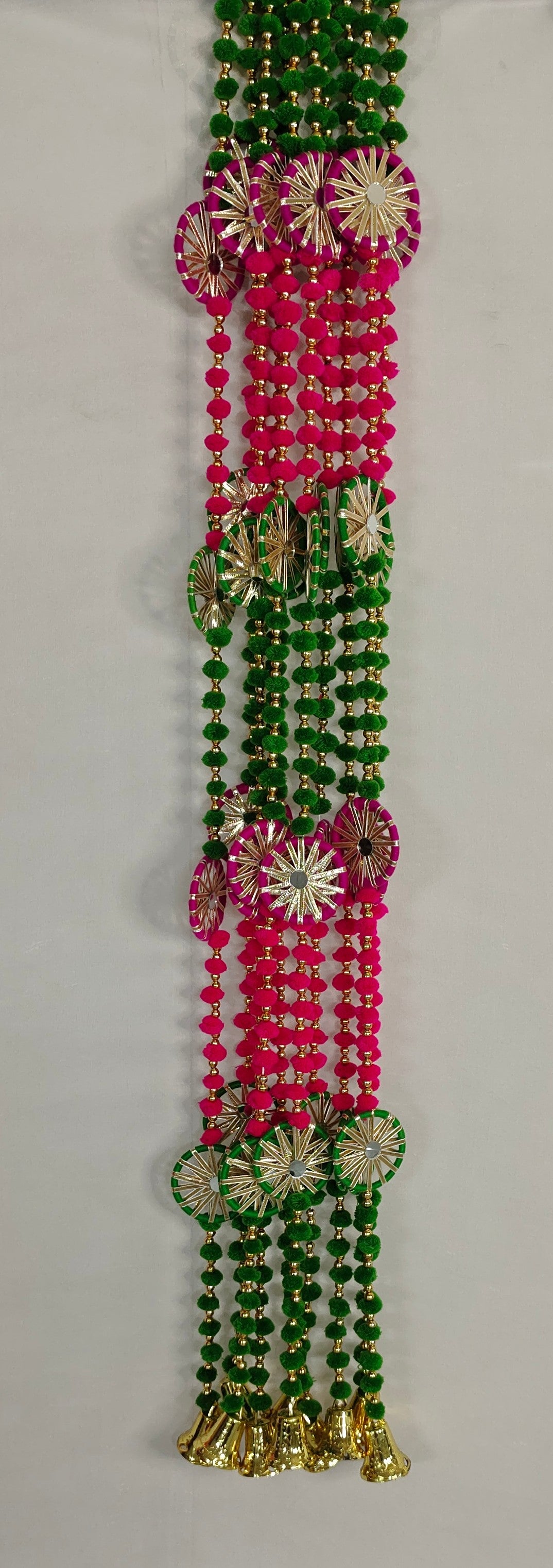 Pom Pom Garland With Chakri (Pack of 5 Strings)