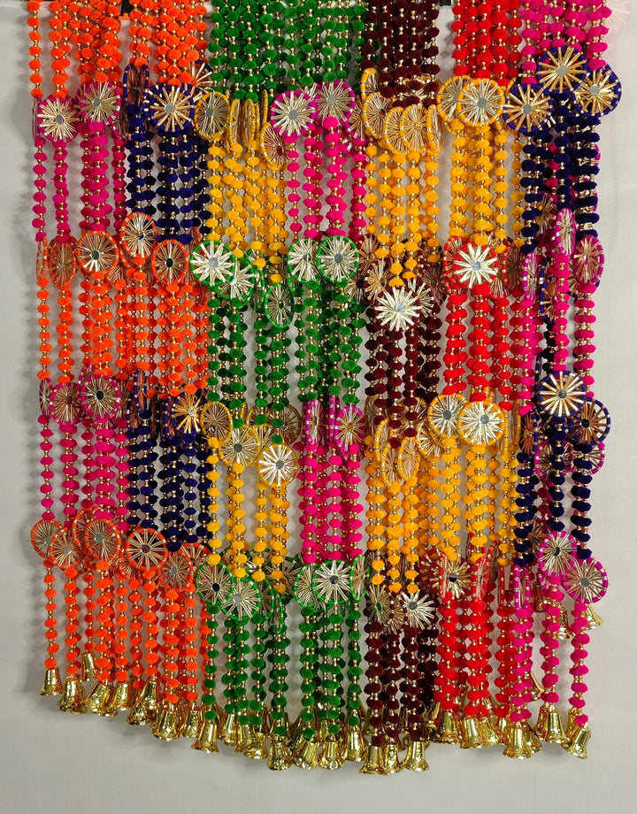 Pom Pom Garland With Chakri (Pack of 5 Strings)