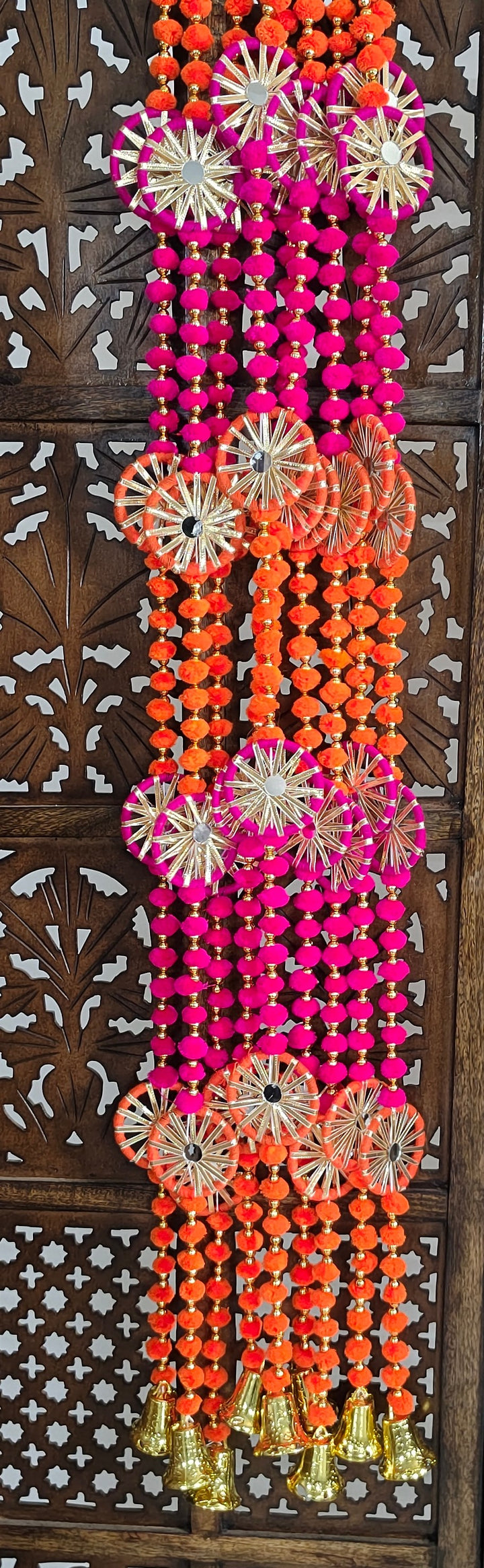 Pom Pom Garland With Chakri (Pack of 5 Strings)