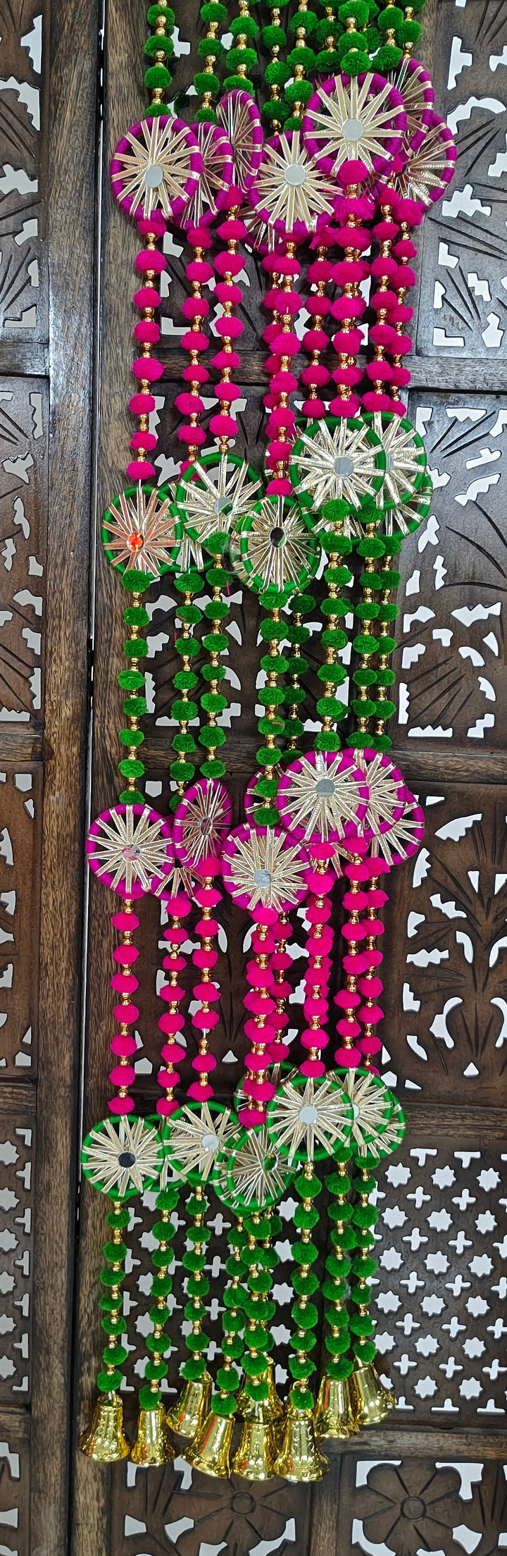 Pom Pom Garland With Chakri (Pack of 5 Strings)