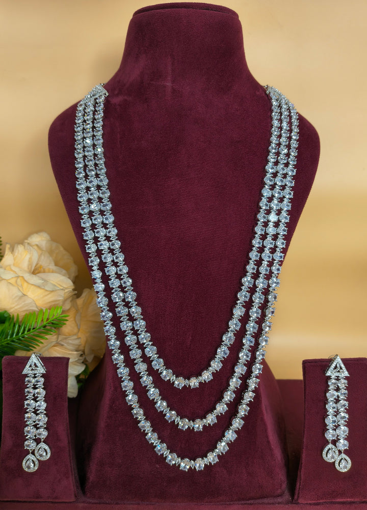 Brishti Long AD Necklace Set