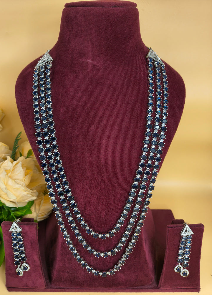 Brishti Long AD Necklace Set