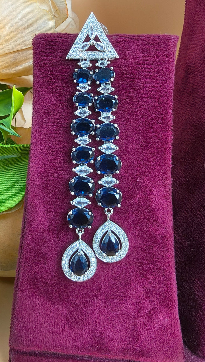Brishti Long AD Necklace Set