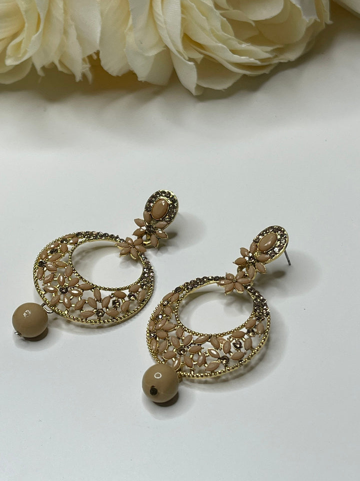 Floral Design Hoop Earrings Set