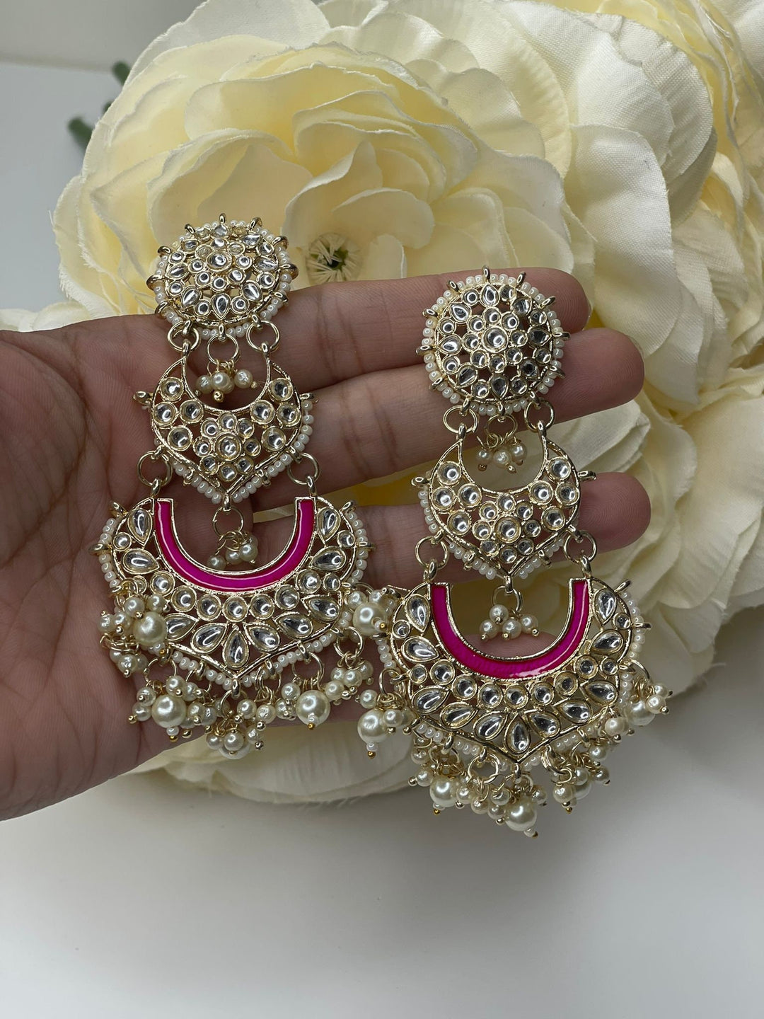 Izhaar Showstopper Earrings | Indian Earrings | Indian Jewelry |Premium Quality Earrings | Polki Earrings|Designer Earrings|Stylish Earrings