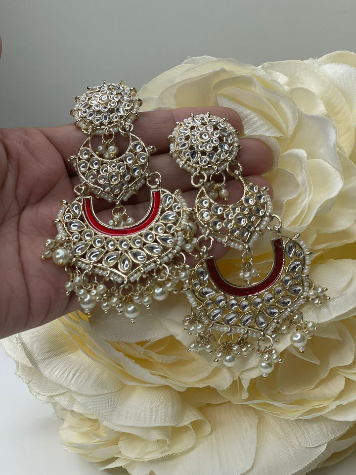 Izhaar Showstopper Earrings | Indian Earrings | Indian Jewelry |Premium Quality Earrings | Polki Earrings|Designer Earrings|Stylish Earrings