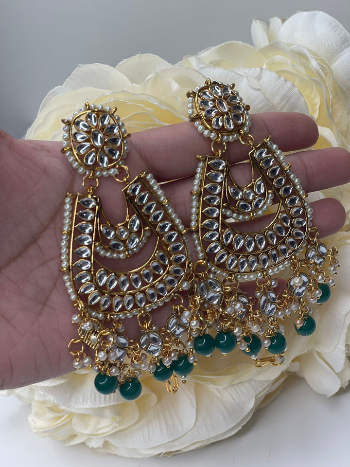 Bollywood/Indian/Pakistani Earrings | Indian Jewelry |Premium Quality Earrings | Polki Earrings|Designer Earrings|Stylish Earrings Weddings