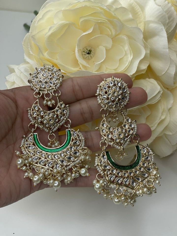 Izhaar Showstopper Earrings | Indian Earrings | Indian Jewelry |Premium Quality Earrings | Polki Earrings|Designer Earrings|Stylish Earrings