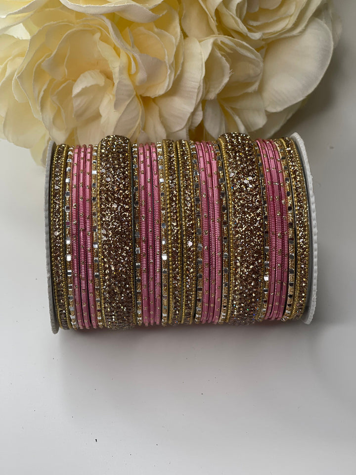 Indian Styled Pearl Stone Work Bangles Set