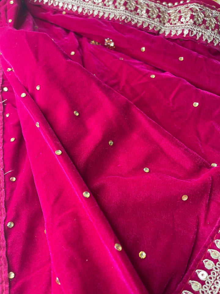 Traditional Embroidered Bridal Work Dupatta