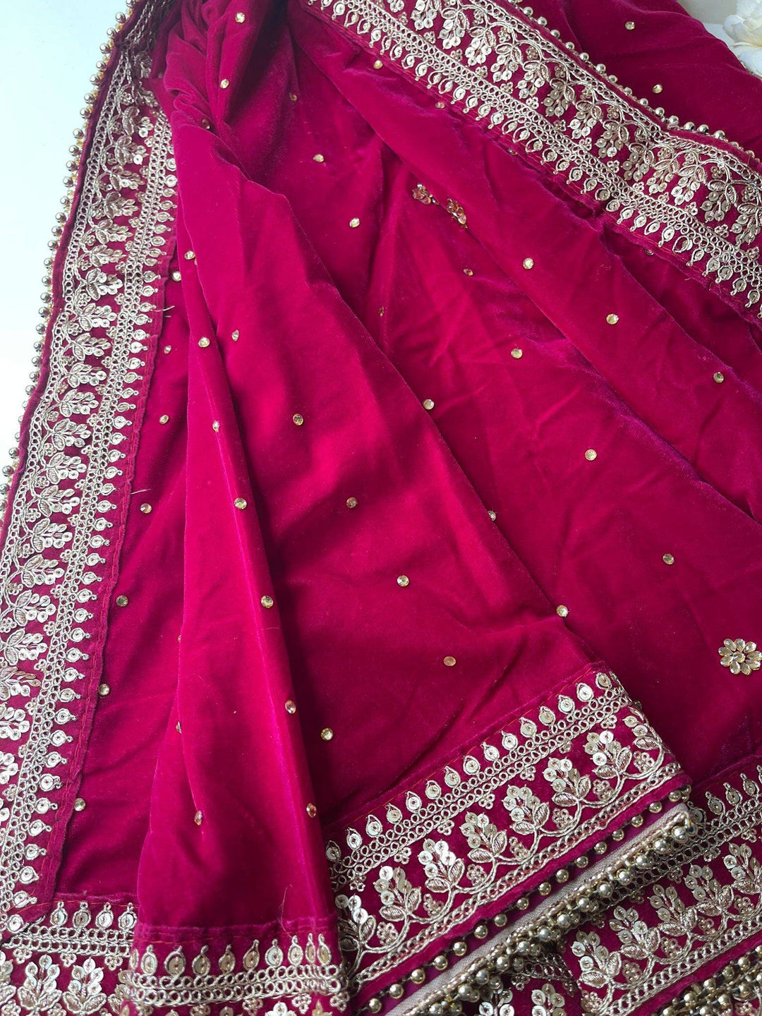Traditional Embroidered Bridal Work Dupatta
