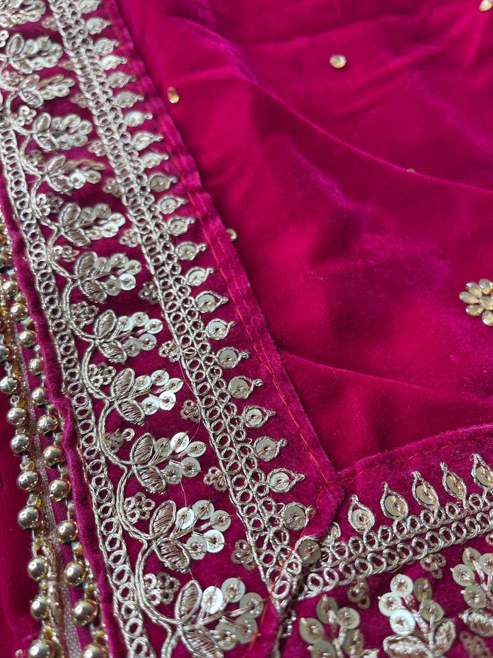 Traditional Embroidered Bridal Work Dupatta