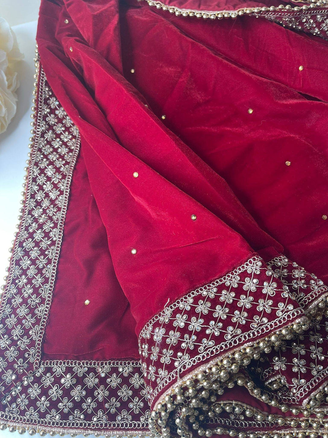 Traditional Embroidered Bridal Work Dupatta