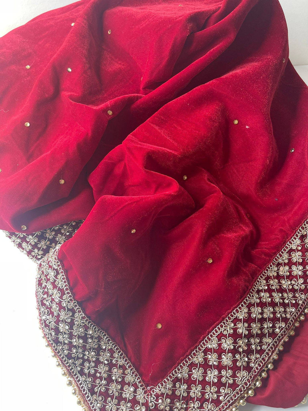 Traditional Embroidered Bridal Work Dupatta
