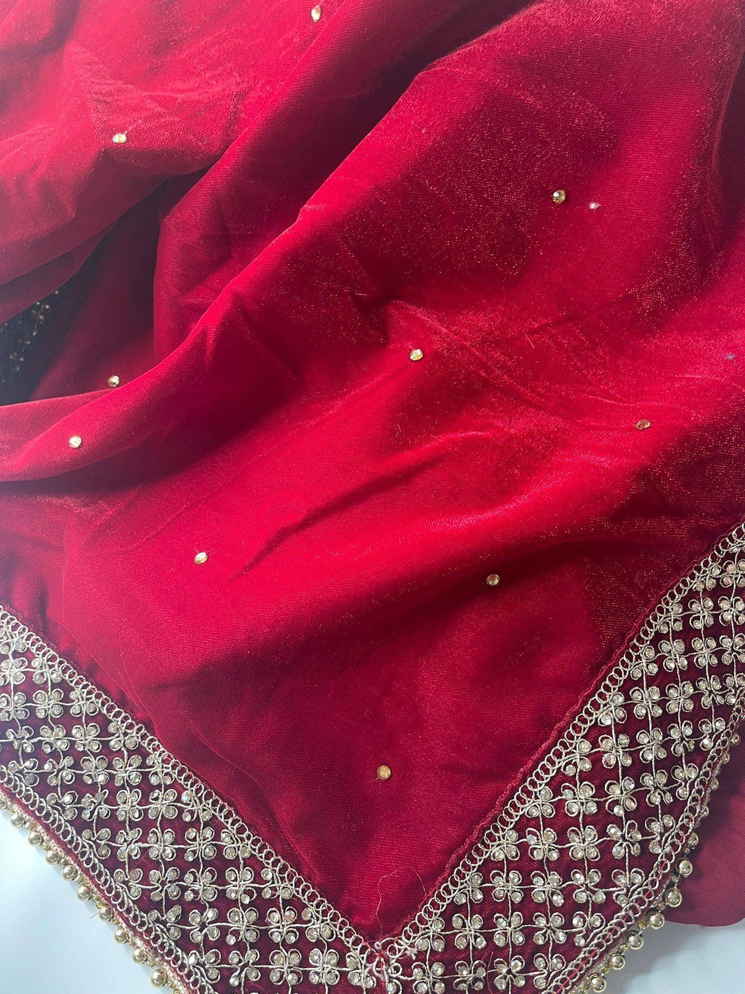 Traditional Embroidered Bridal Work Dupatta