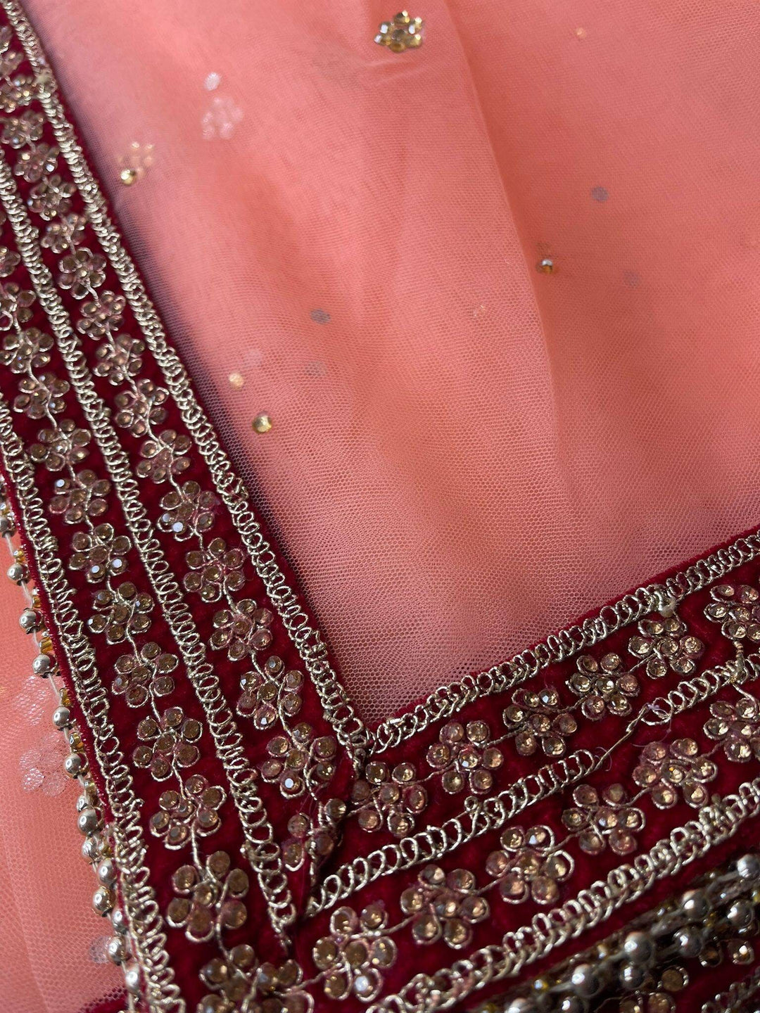Traditional Embroidered Bridal Work Dupatta