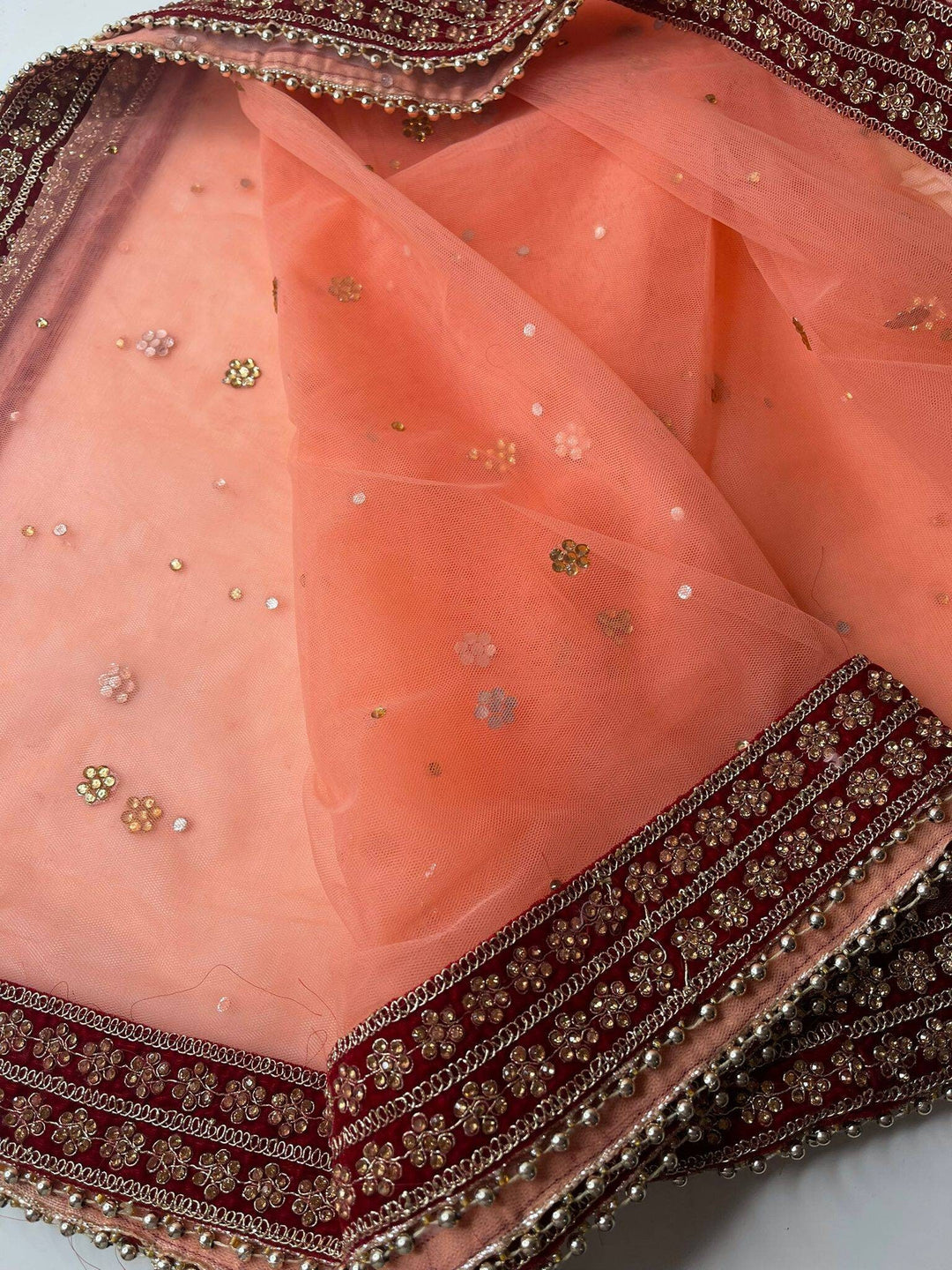 Traditional Embroidered Bridal Work Dupatta