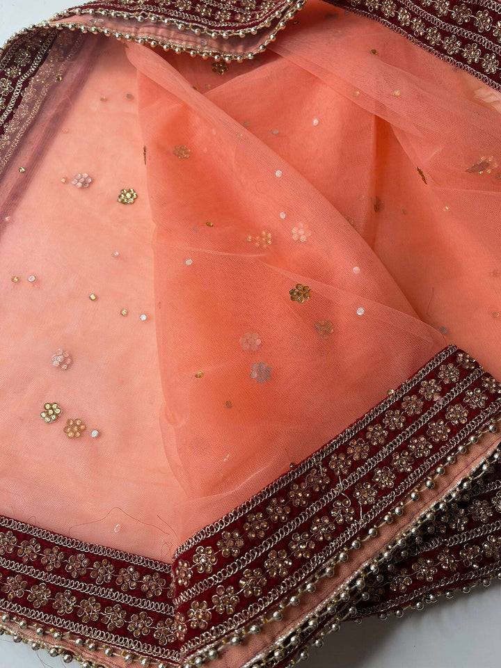 Traditional Embroidered Bridal Work Dupatta