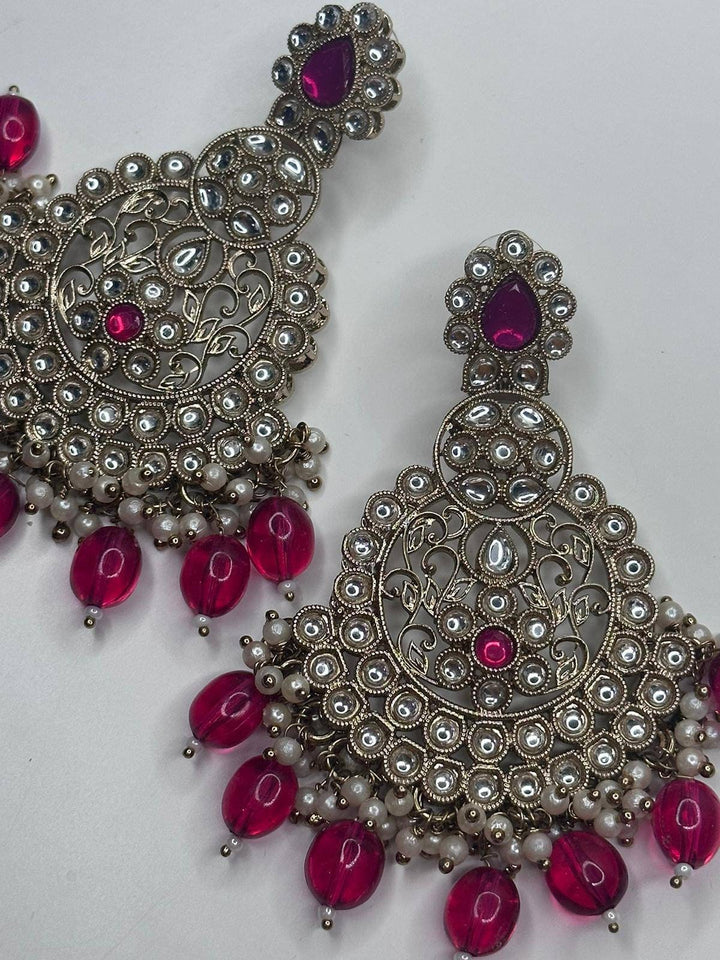 Izhaar Handcrafted Pearl Jhumka Earrings Set