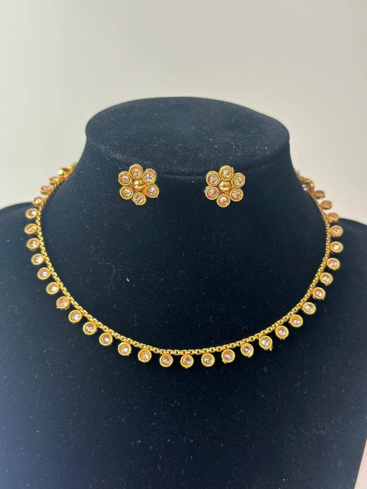 Indian Gold Polki Jewelry Set Aarohi collection