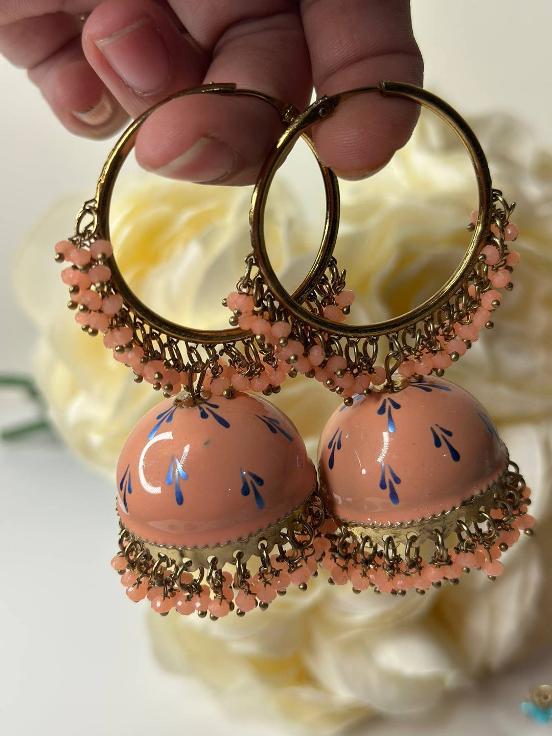 Deepika Gold Plated Jhumka Earring Set