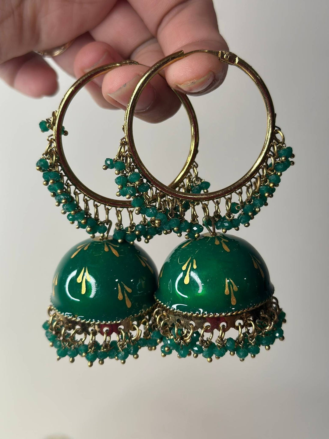 Deepika Gold Plated Jhumka Earring Set