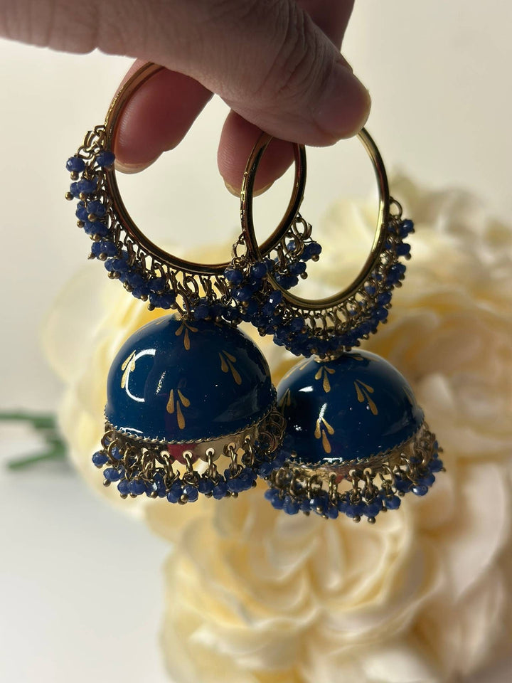 Deepika Gold Plated Jhumka Earring Set