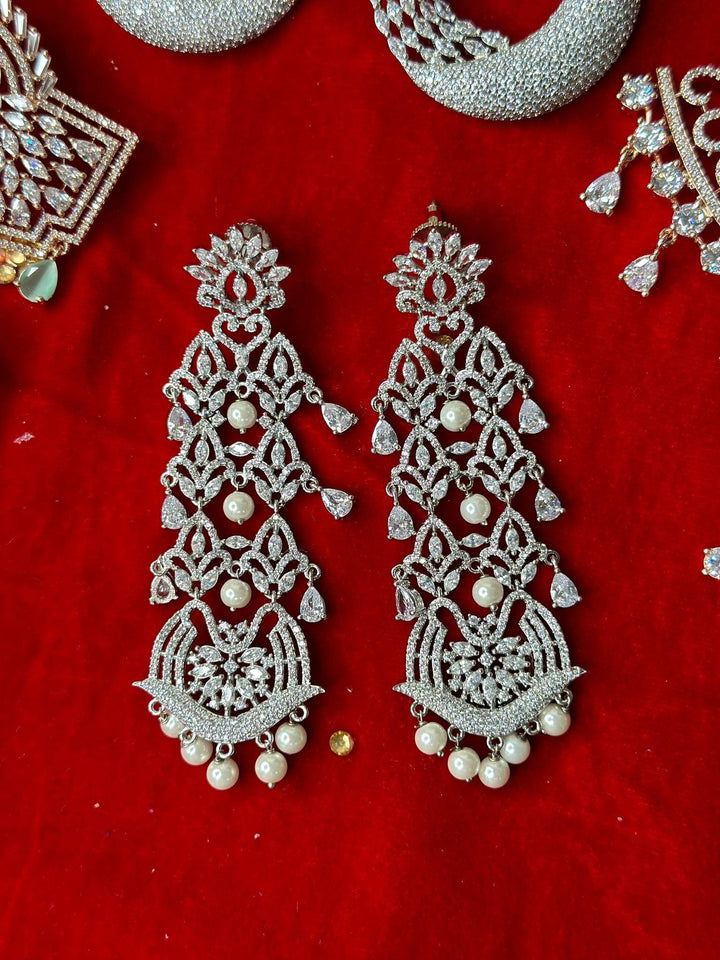Izhaar AD Premium Long Earring / Indian Jewelry / Indian wedding Jewelry/ Bollywood Jewelery/Pakistani Jewelry/