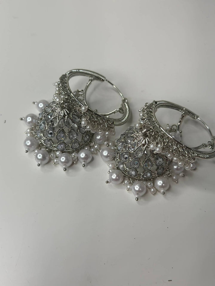 Silver AD Earring Jhoomka