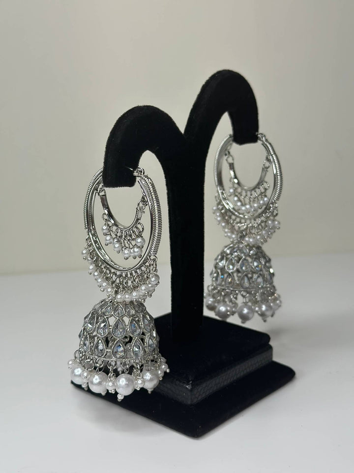 Silver AD Earring Jhoomka