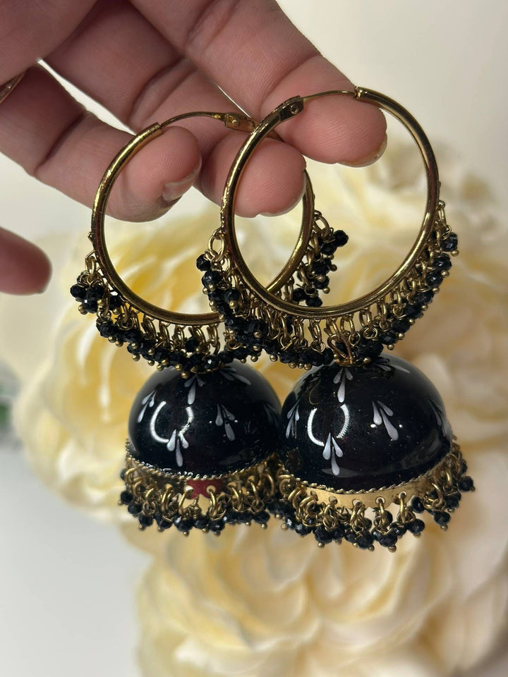 Deepika Gold Plated Jhumka Earring Set