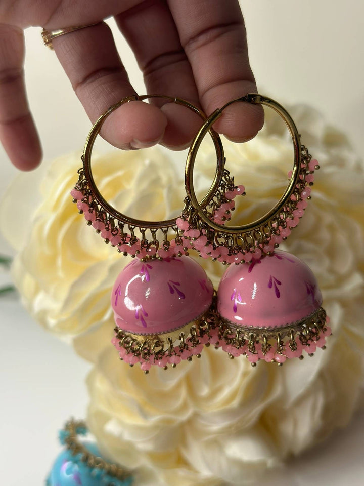 Deepika Gold Plated Jhumka Earring Set