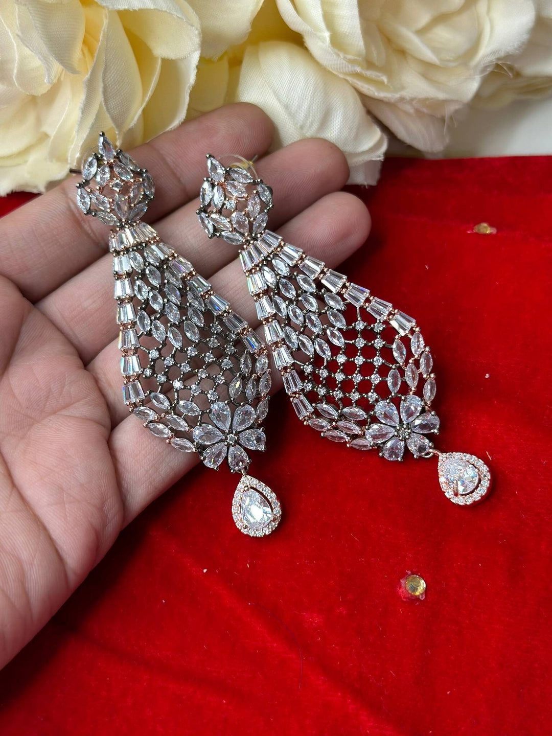 Izhaar AD Long Earrings