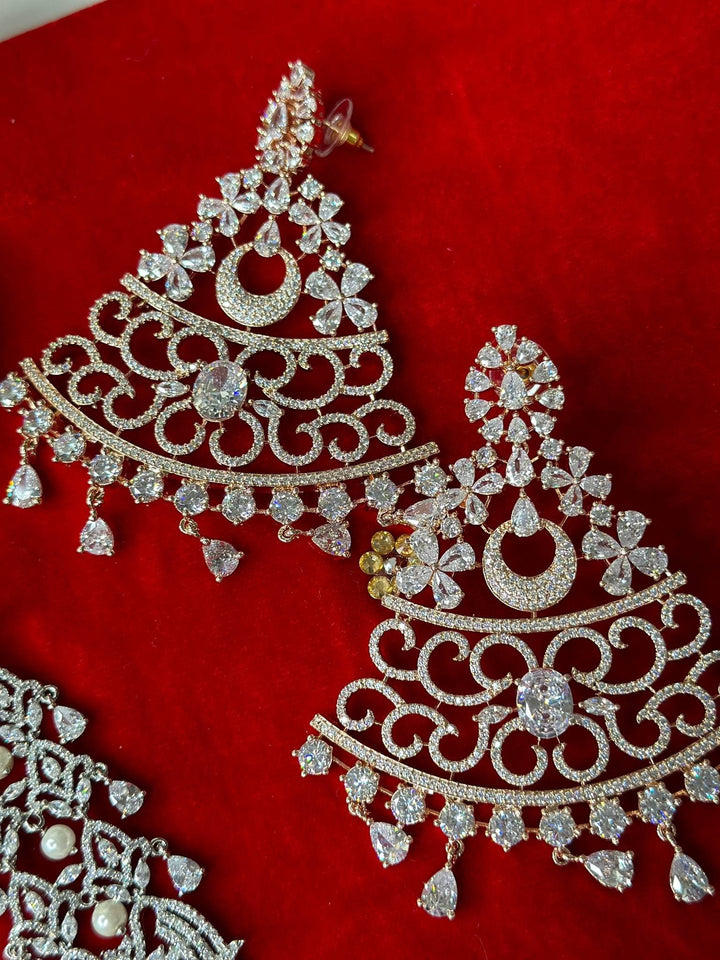 Izhaar AD Premium Long Earring / Indian Jewelry / Indian wedding Jewelry/ Bollywood Jewelery/Pakistani Jewelry/