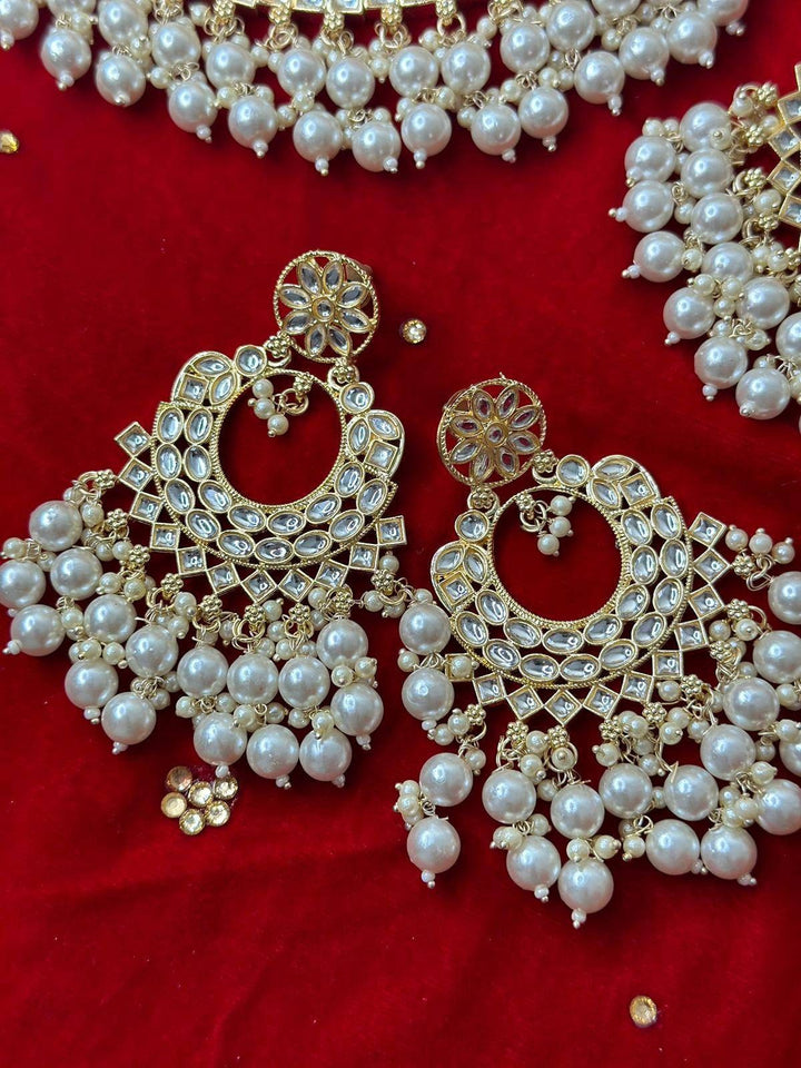Izhaar Indian Polki Kundan Necklace with Passa And Earrings Tikka / Wedding Jewelry/ Traditional Jewelry/ Bollywood set/ Indian Wedding Set.