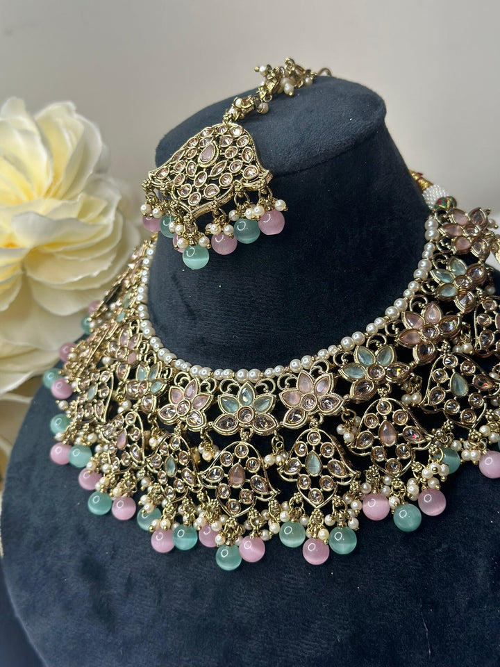 Aurora Polki Reverse AD Necklace