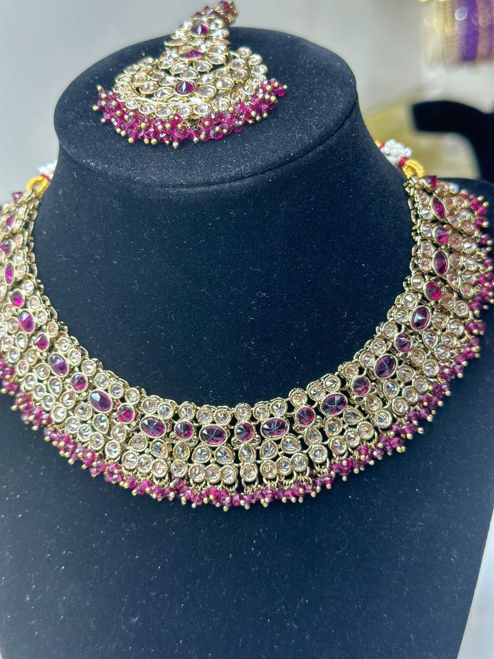 Athiya Reverse AD Necklace Set