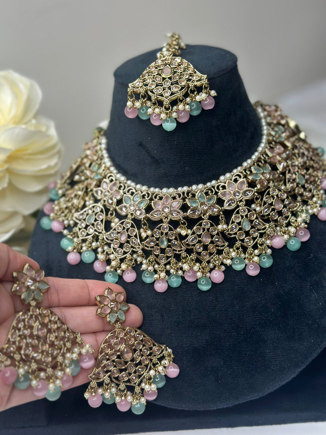Aurora Polki Reverse AD Necklace