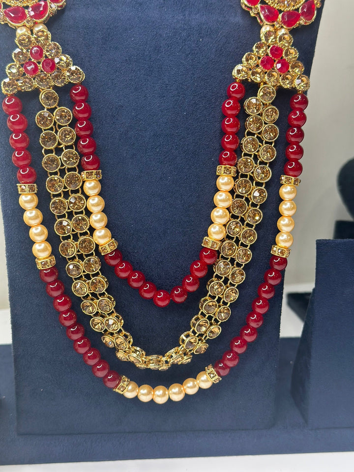 Izhaar Indian Groom Wedding Traditional Men necklace Handmade Jewelry Mala